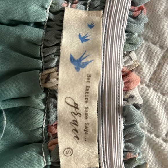 Blue pastel flowered dress - Picture 4 of 4